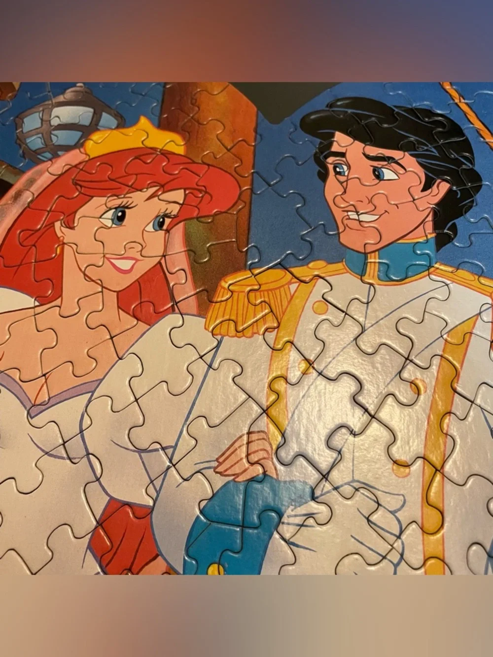 Disney The Little Mermaid Heart-Shaped Puzzle Rare Aerial Eric 100 pieces VTG